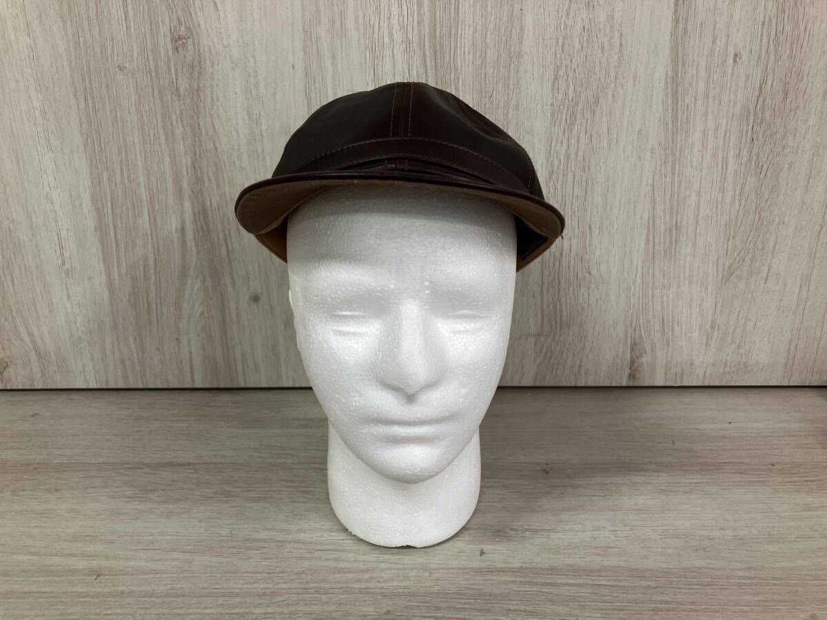 AT LAST アットラスト SPORTS CAP HORSE HIDE レザーキャップ ブラウン