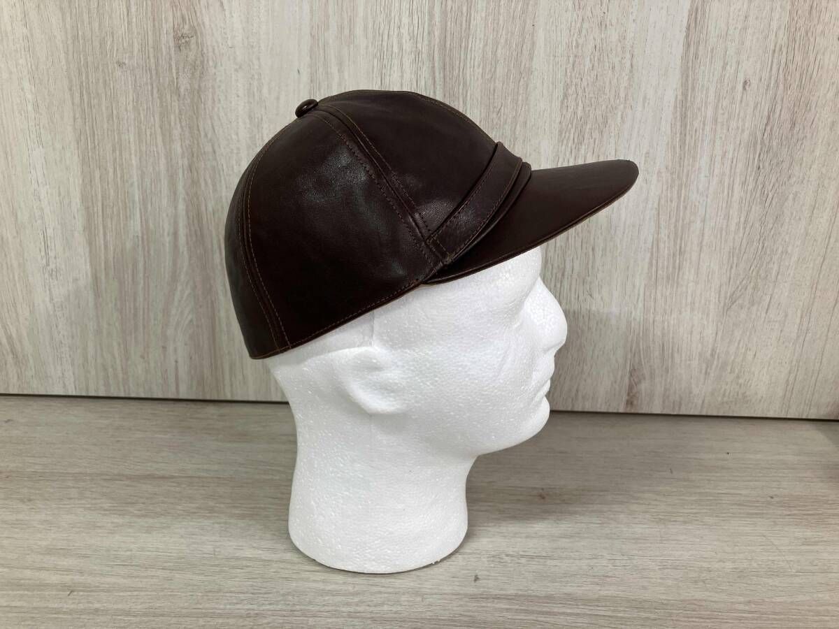 AT LAST アットラスト SPORTS CAP HORSE HIDE レザーキャップ ブラウン