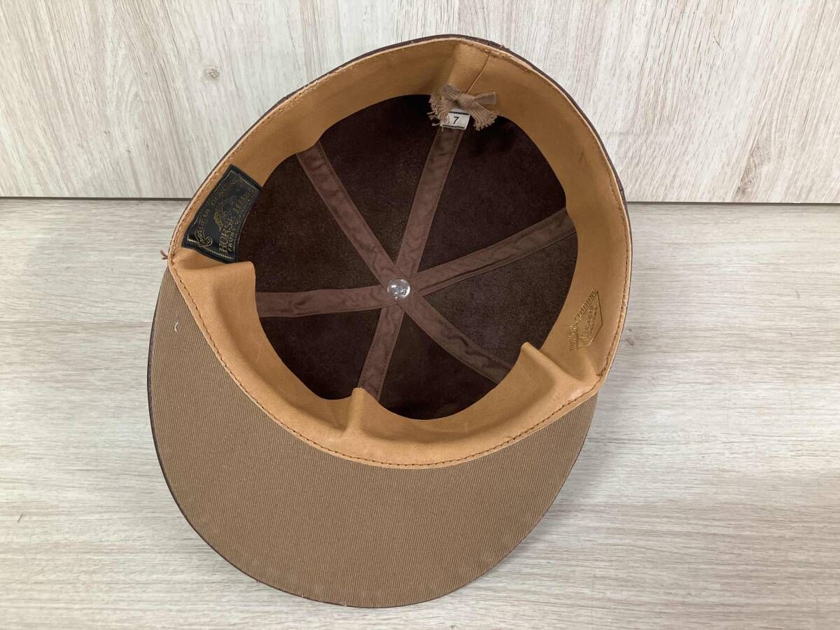 AT LAST アットラスト SPORTS CAP HORSE HIDE レザーキャップ ブラウン