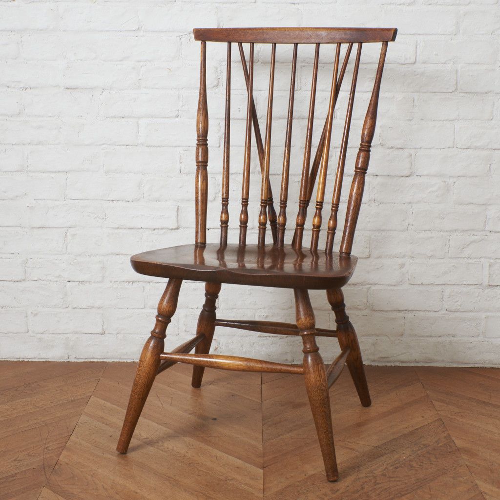 飛騨産業 キツツキ ウィンザーチェア スピンドルバック 無垢材 オーク