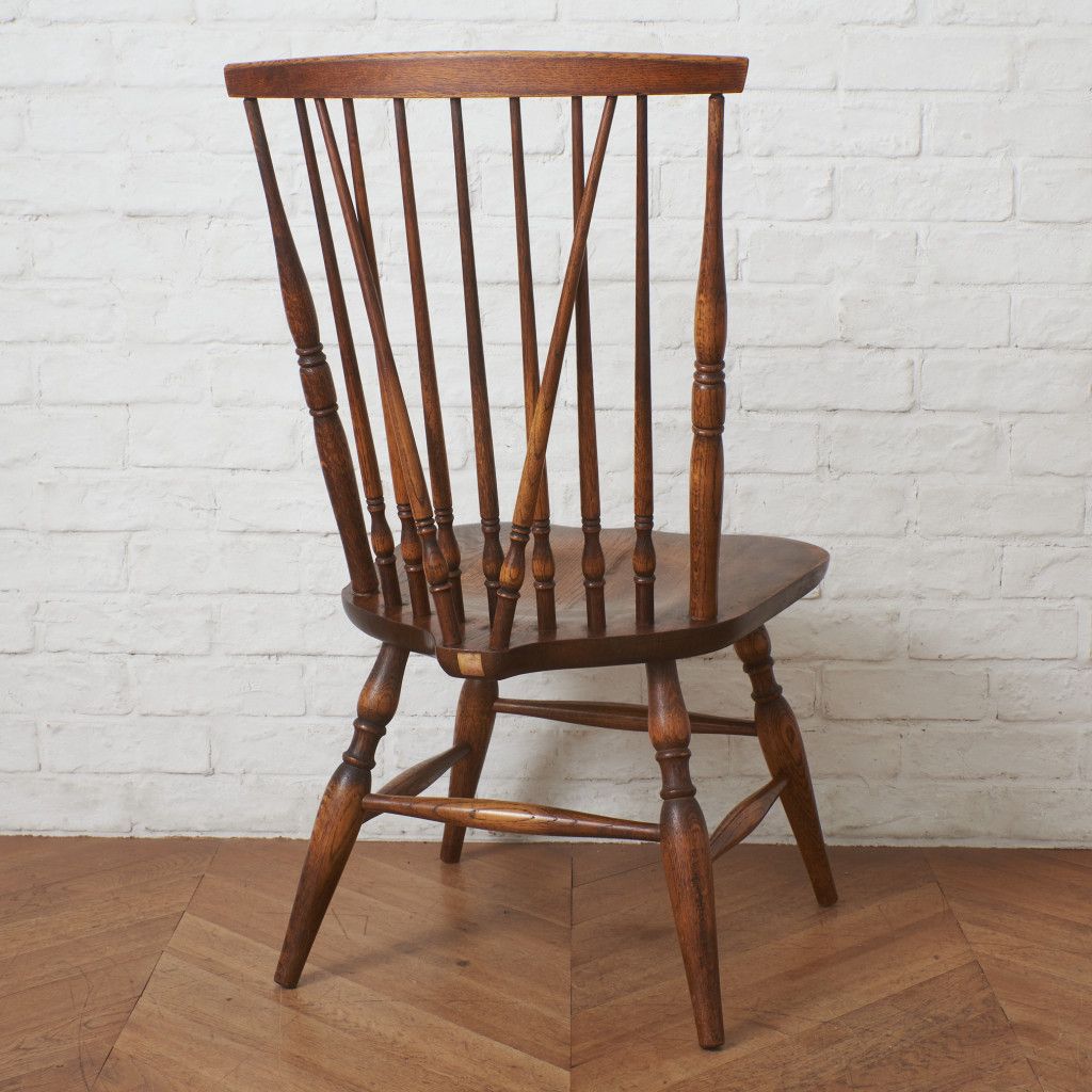飛騨産業 キツツキ ウィンザーチェア スピンドルバック 無垢材 オーク