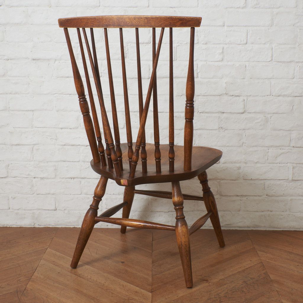 飛騨産業 キツツキ ウィンザーチェア スピンドルバック 無垢材 オーク