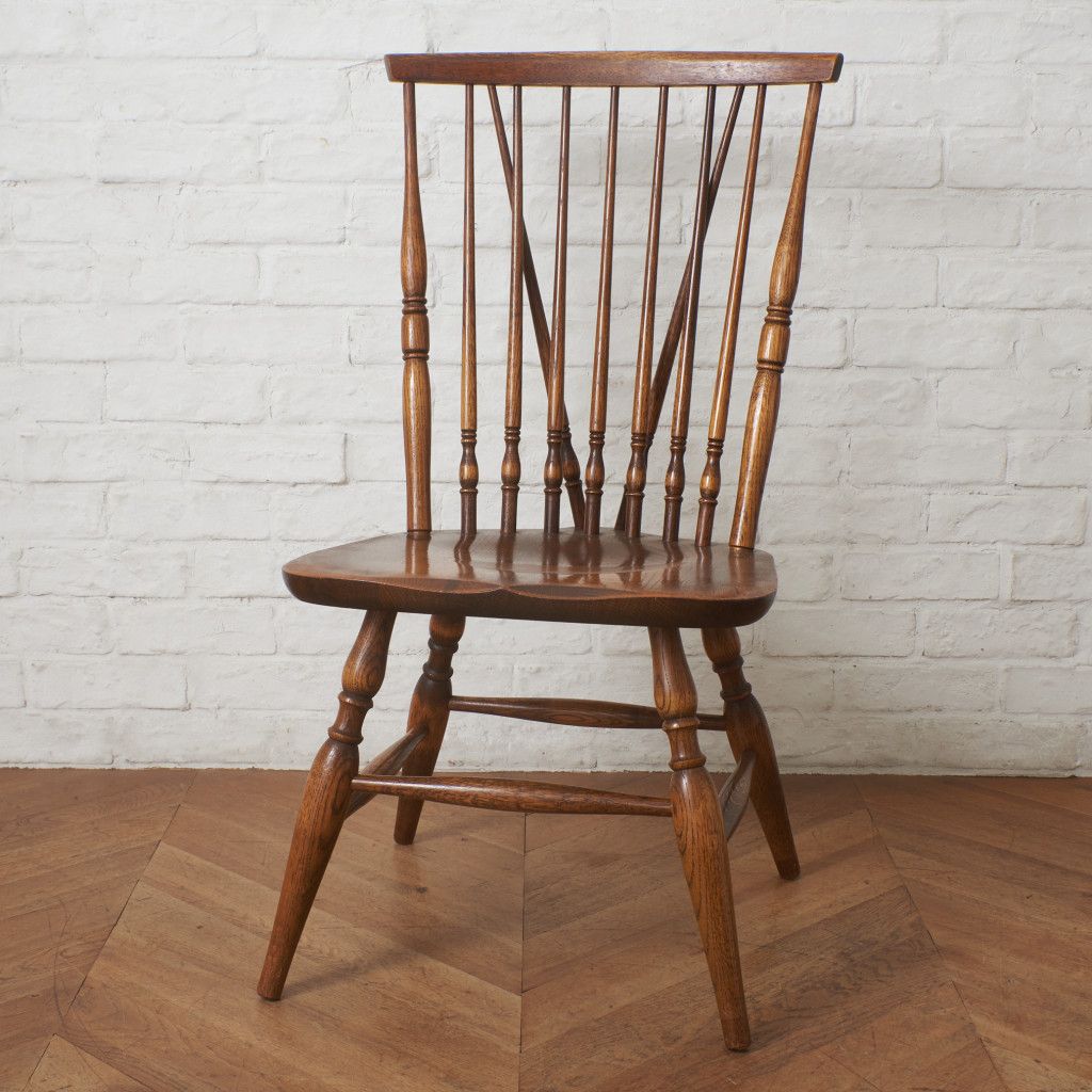 飛騨産業 キツツキ ウィンザーチェア スピンドルバック 無垢材 オーク