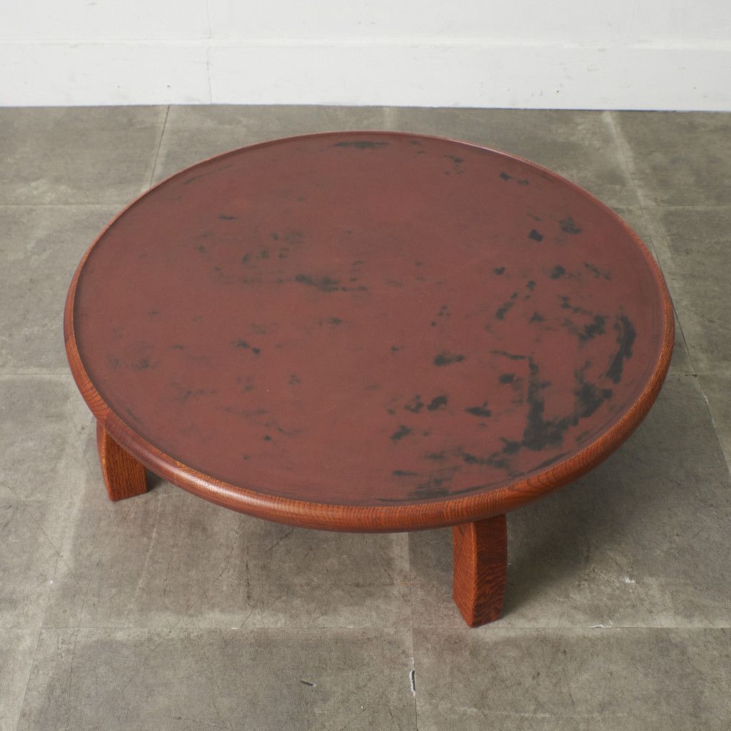 漆塗り 座卓 天然木 無垢材 卓袱台 ローテーブル センターテーブル 丸