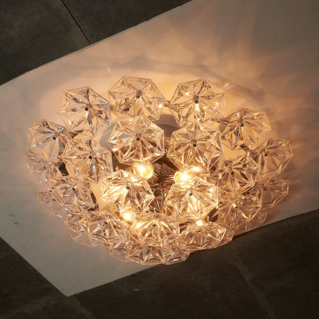 定価33万 ヤマギワ SNOW CRYSTAL ガラス シャンデリア 天井照明