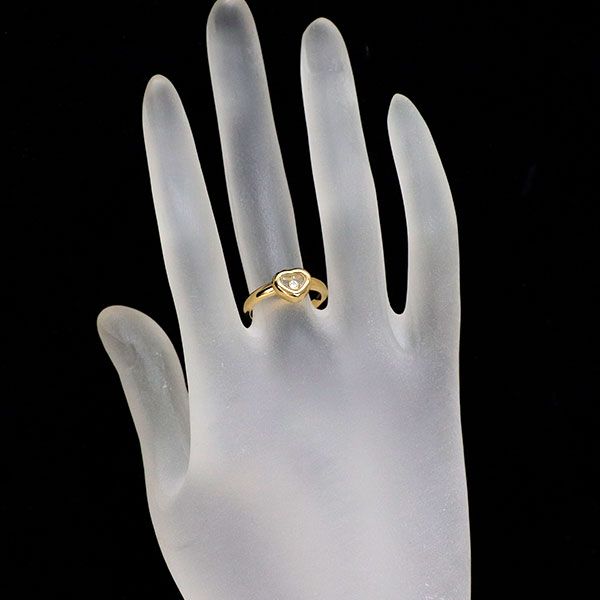 ショパール K18YG ダイヤモンド リング ハッピーダイヤ ハート - メルカリ