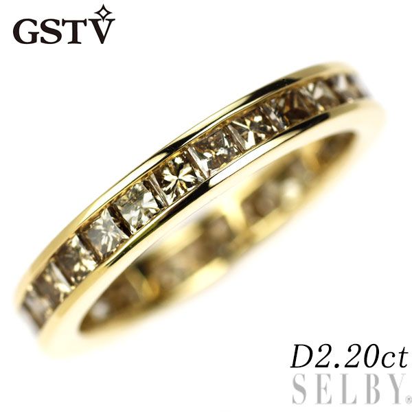 GSTV K18YG ダイヤモンド リング 2.20ct フルエタニティ - メルカリ