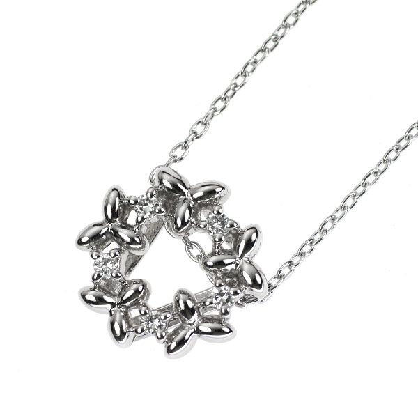 田崎真珠 Pt900/ Pt850 ダイヤモンド ペンダントネックレス 0.05ct