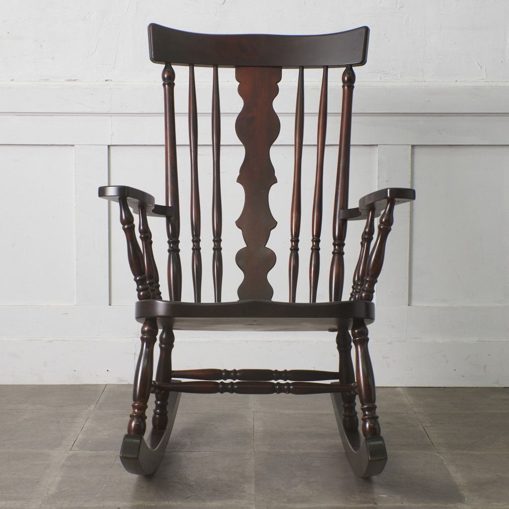 定価24万 北海道民芸家具 ウィンザー ロッキングチェア 樺 無垢材