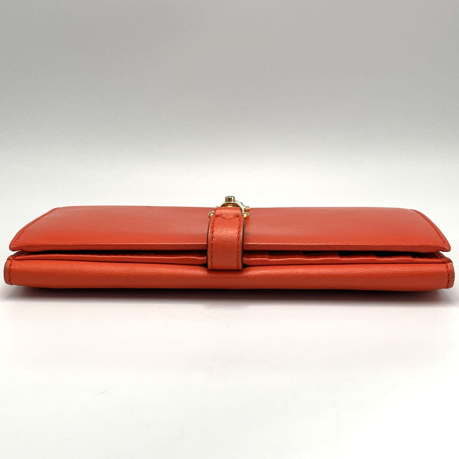 上質オレンジ】GUCCI グッチ ジャッキー 1961 レザー 長財布 ゴールド