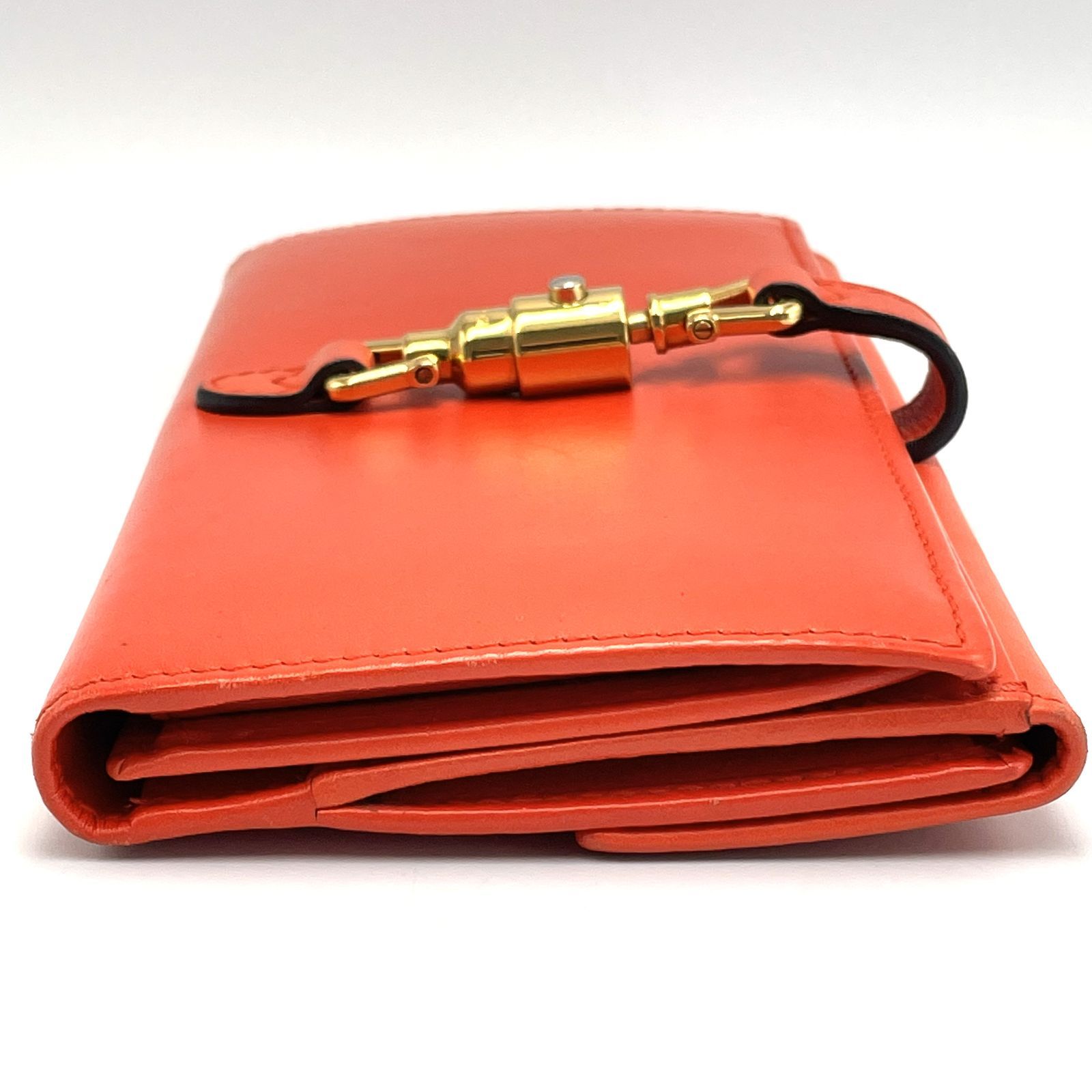 上質オレンジ】GUCCI グッチ ジャッキー 1961 レザー 長財布 ゴールド
