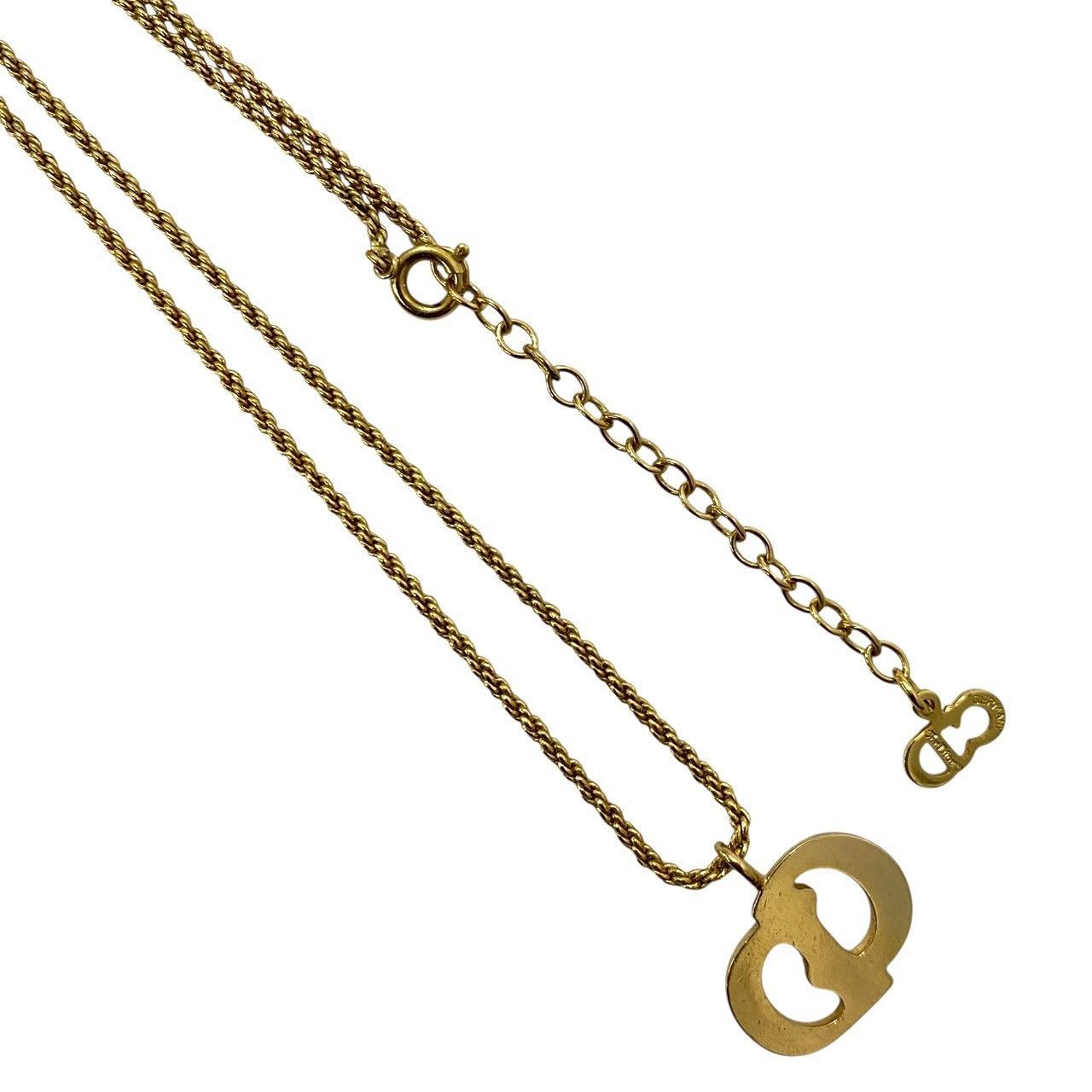 Dior】CDロゴ ネックレス ゴールド/金カラー ヴィンテージ ペンダント