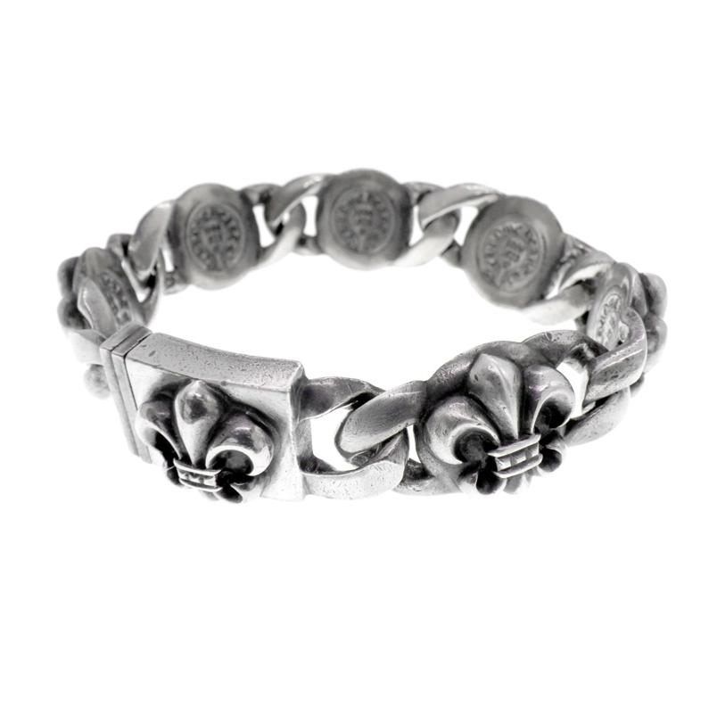 値下！CHROME HEARTS フレア リンク ブレスレット シルバー Chrome Hearts - CHROME HEARTS クロムハーツ FLERKNEE LINK SM