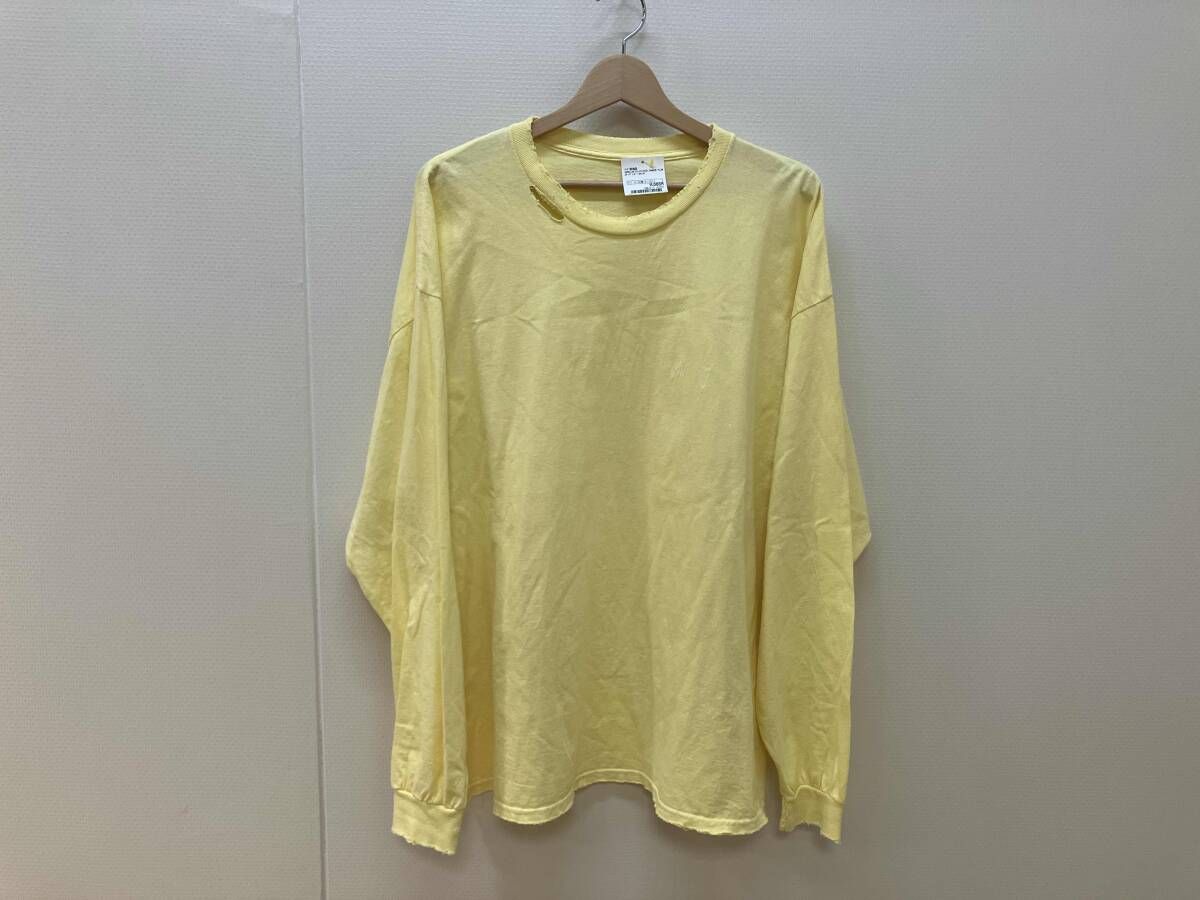 ANCELLM アンセルム DYED DAMEGE FLOWER PT LS T-SHIRT 長袖Tシャツ 