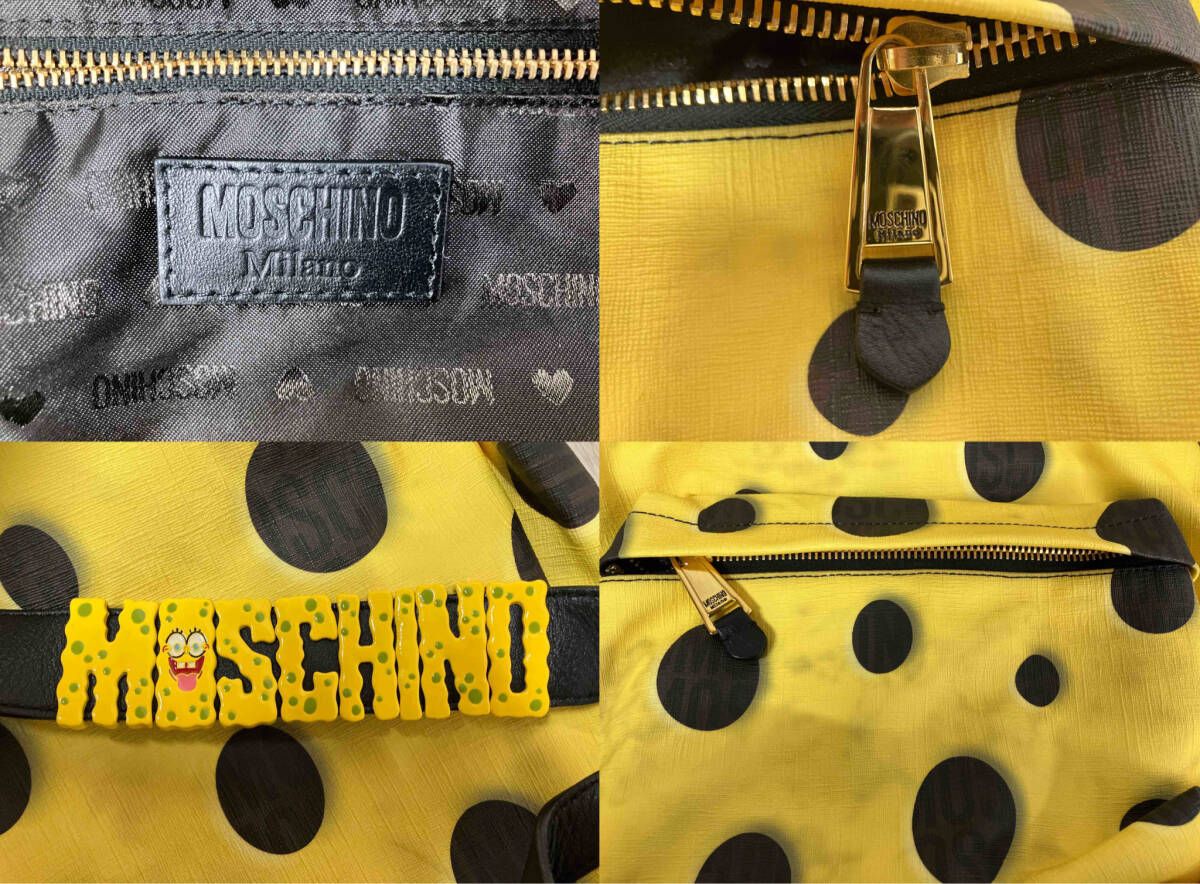 【お値下げ】MOSCHINO スポンジボブ　リュック　バックパック Moschino Spongebob Backpack Bag Jeremy Scott Polka Dot Coated