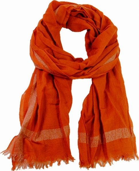 ファリエロサルティ　ストール　レッドオレンジ ストール ファリエロサルティ ウール イタリア製 オレンジ色 Faliero