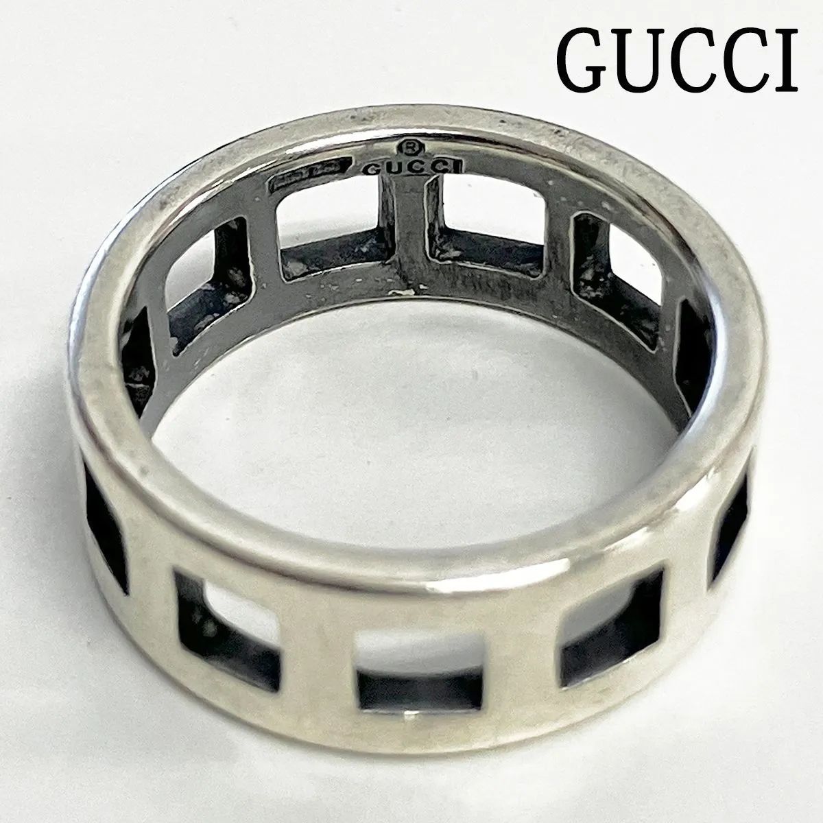 GUCCI グッチ オープンスクエア リング 925 11号相当 - メルカリ