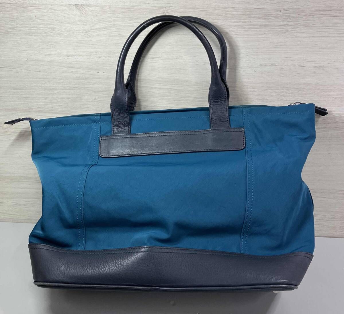メンズ PAUL SMITH/ポールスミス/トートバッグ/ショルダー欠品/本革/ブルー