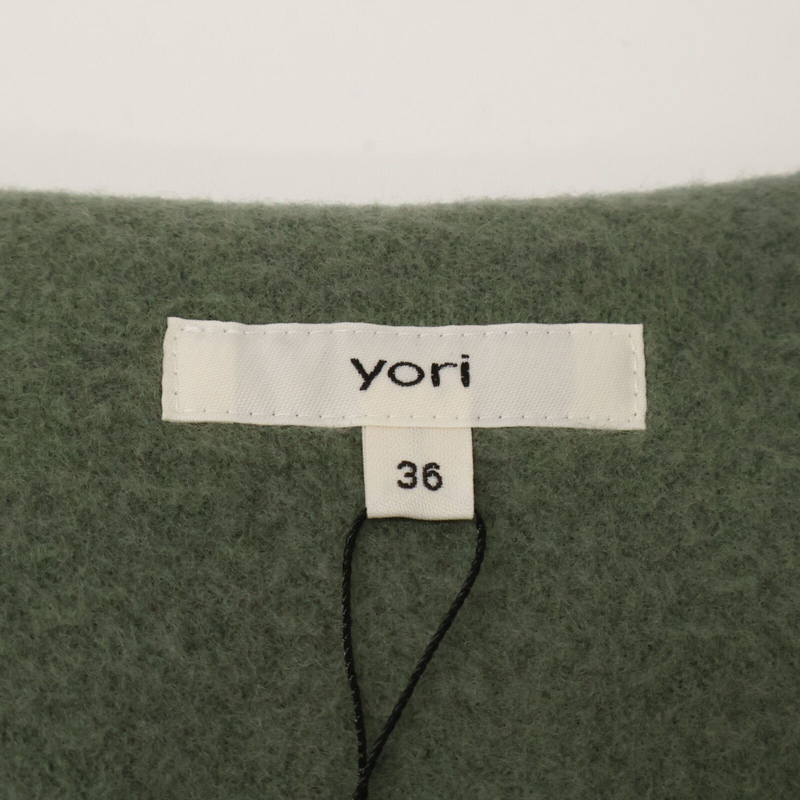 yori ヨリ YR25-23137AW ﾓｽｸﾞﾘｰﾝ ｳｰﾙ混 ｴｱﾘｰﾊﾟﾌｼｮｰﾄｺｰﾄ 36 - メルカリ 
