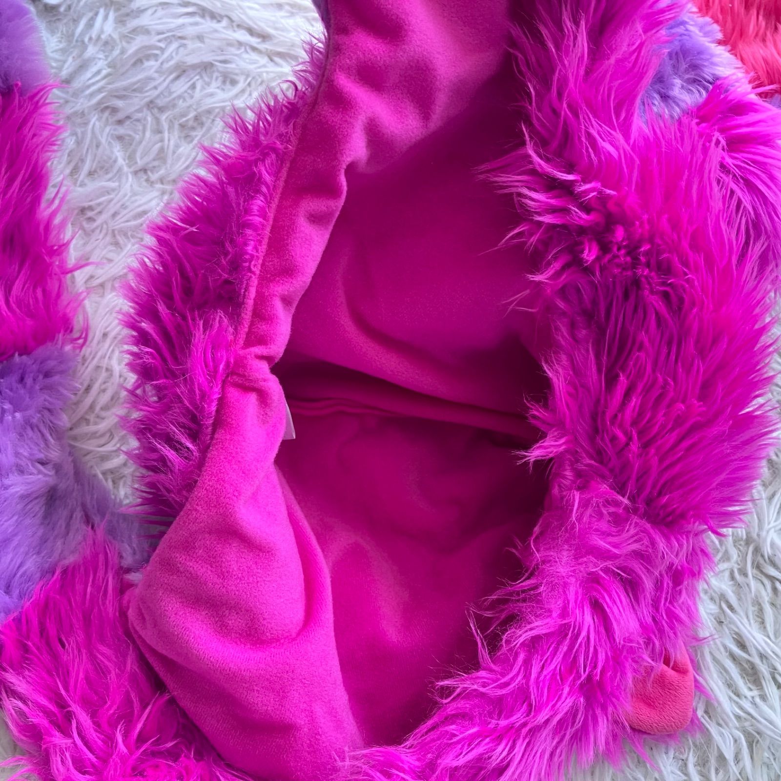 美品 ディズニーリゾート チェシャ猫 マフラー ファンキャップ