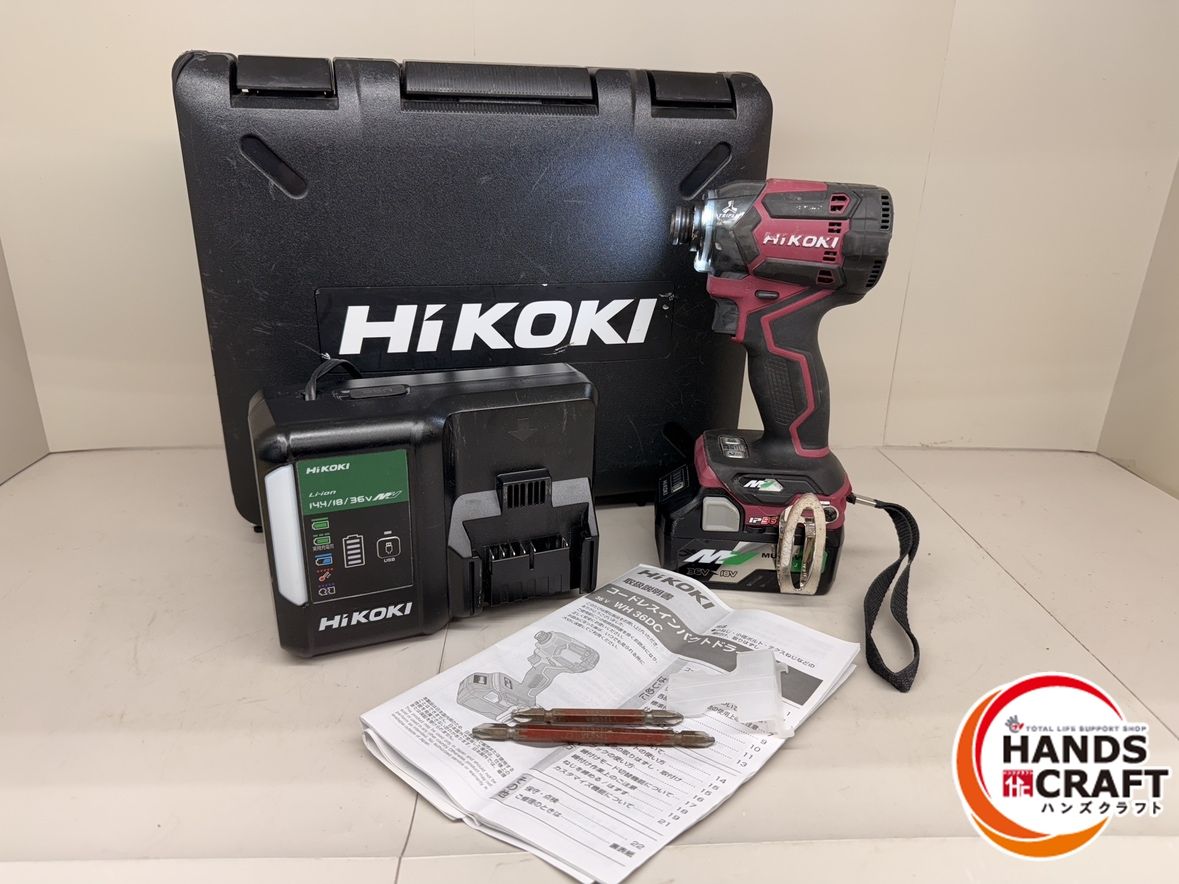 ♪ ハイコーキ WH 36 DC コードレスインパクトドライバ バッテリ 充電器 付属品 ケース付