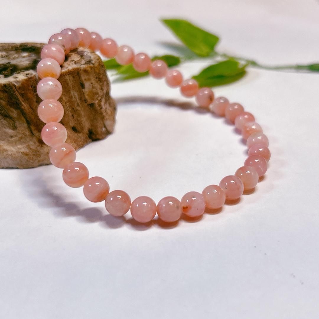 E17607 ピンクオパール AAA 8㎜ ブレスレット Pinkopal