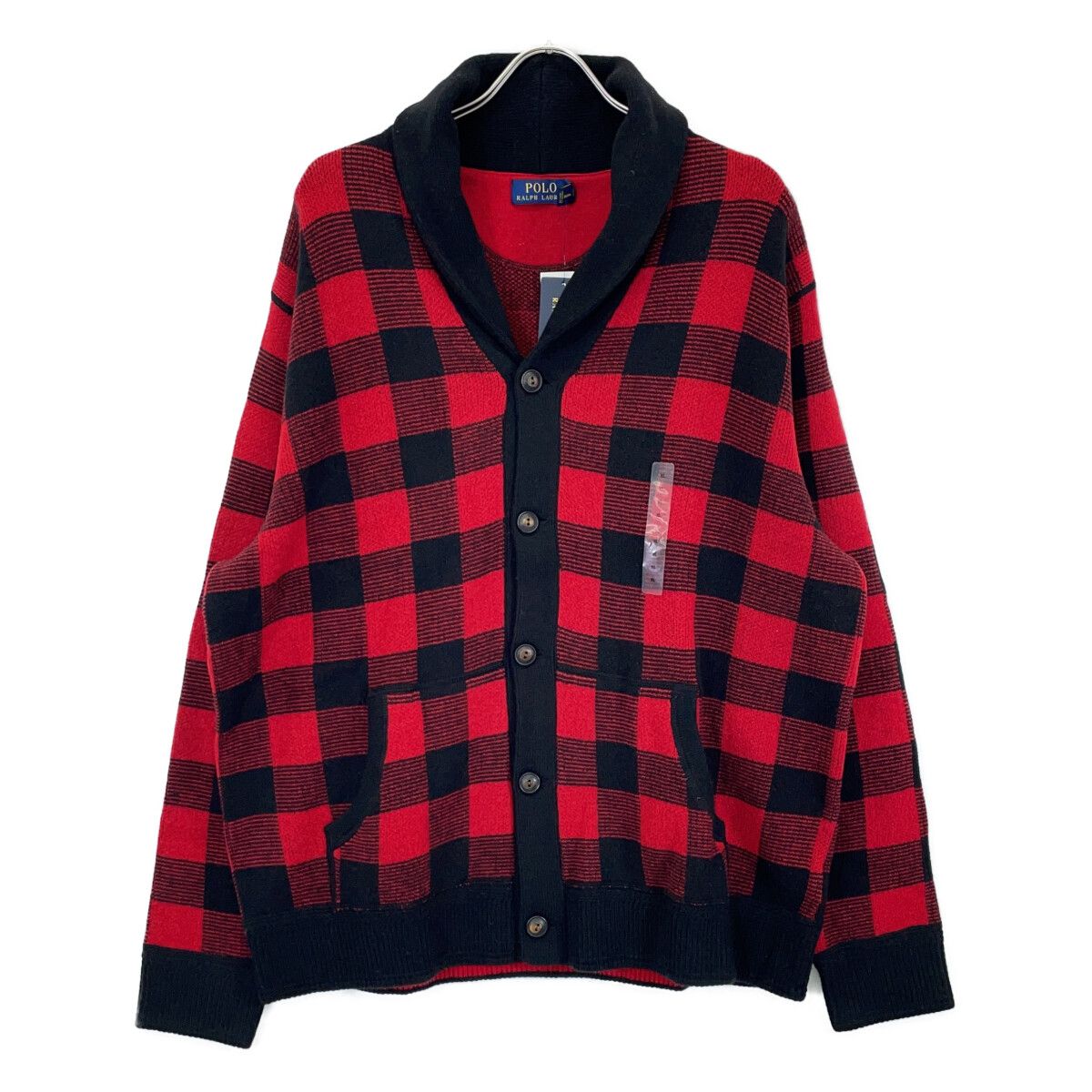 POLO RALPH LAUREN ポロ ラルフローレン ﾚｯﾄﾞﾌﾞﾗｯｸ ﾊﾞｯﾌｧﾛｰﾁｪｯｸ ｳｰﾙ