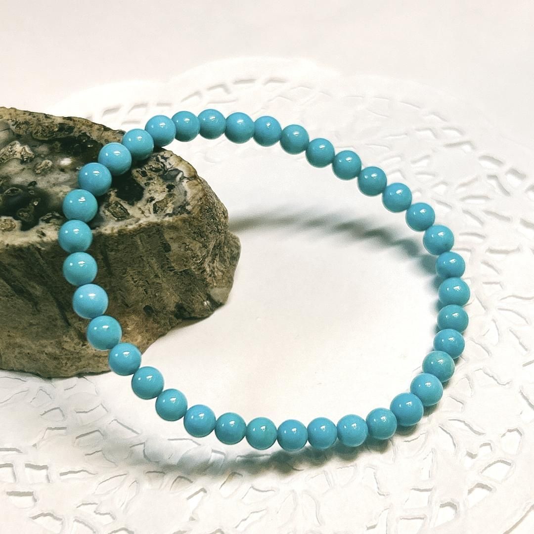E17812 スリーピングビューティー トルコ石 5㎜ ターコイズ ブレスレット Turquoise bracelet