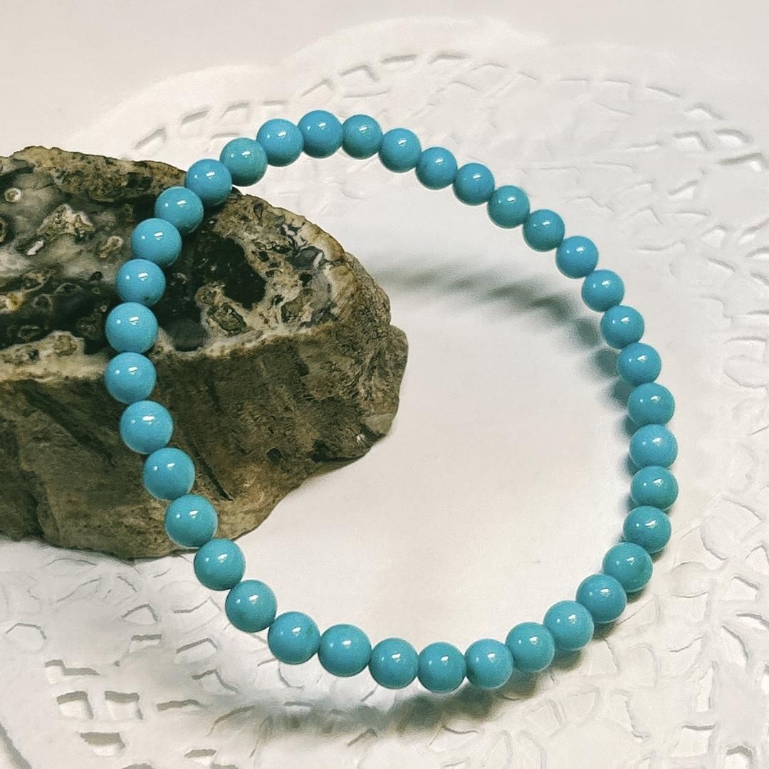  E17812 スリーピングビューティー トルコ石 5㎜ ターコイズ ブレスレット Turquoise bracelet ガラスディスプレイ 置物 インテリア小物