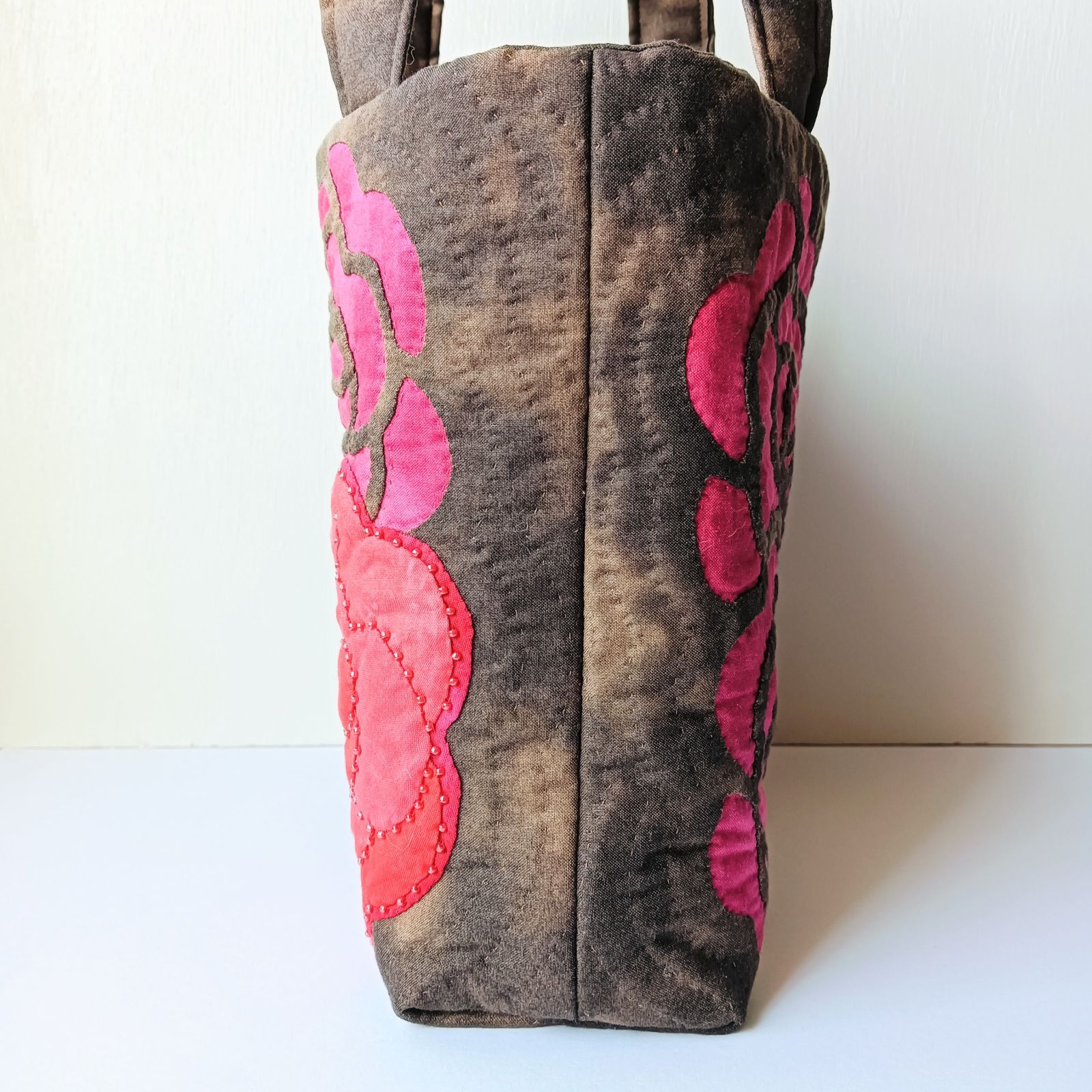 ハワイアンキルト トートバッグ ロケラニ ブラウン - メルカリ