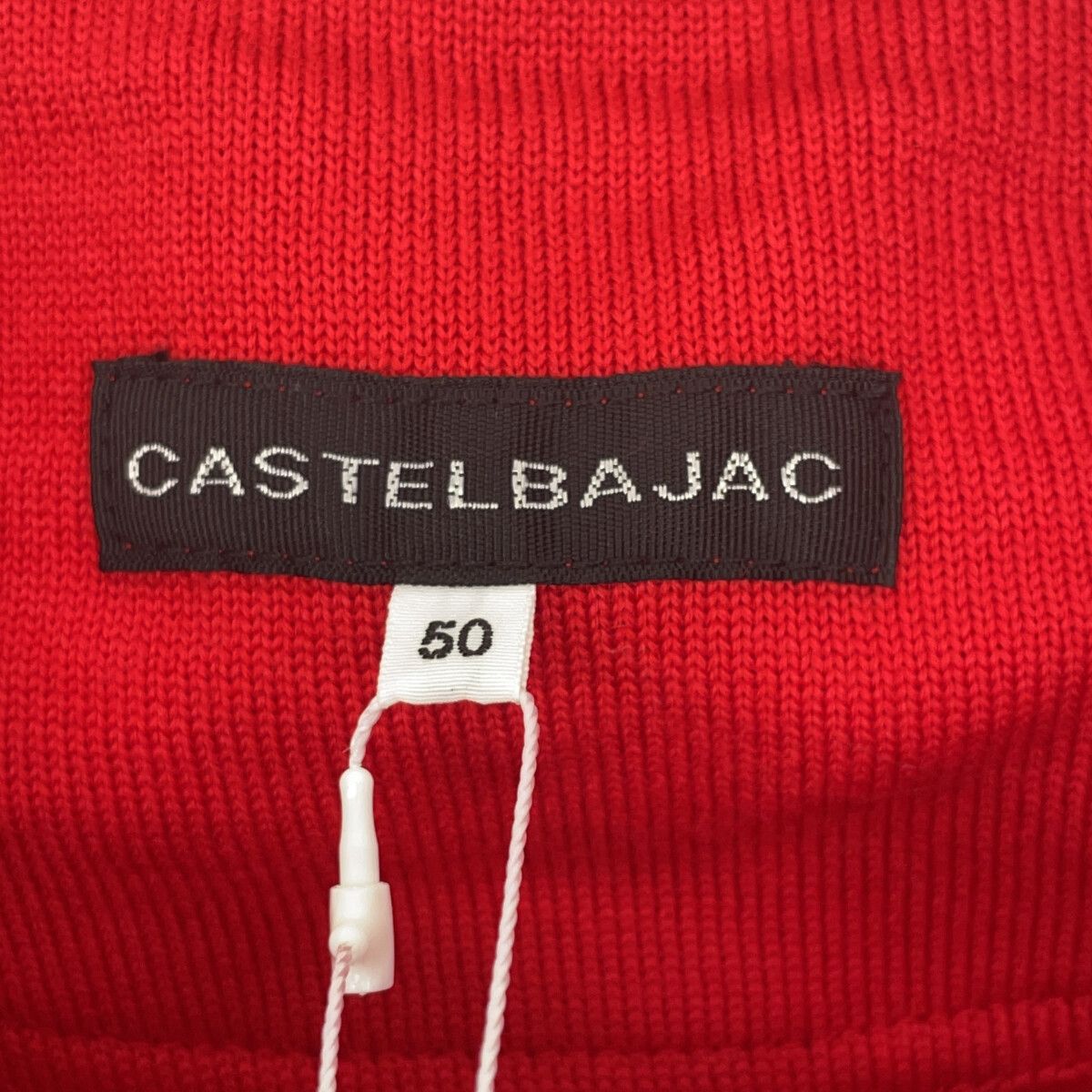 CASTELBAJAC カステルバジャック 7212361101 ﾚｯﾄﾞ ｽﾇｰﾋﾟｰ柄 ｾｰﾀｰ 50  