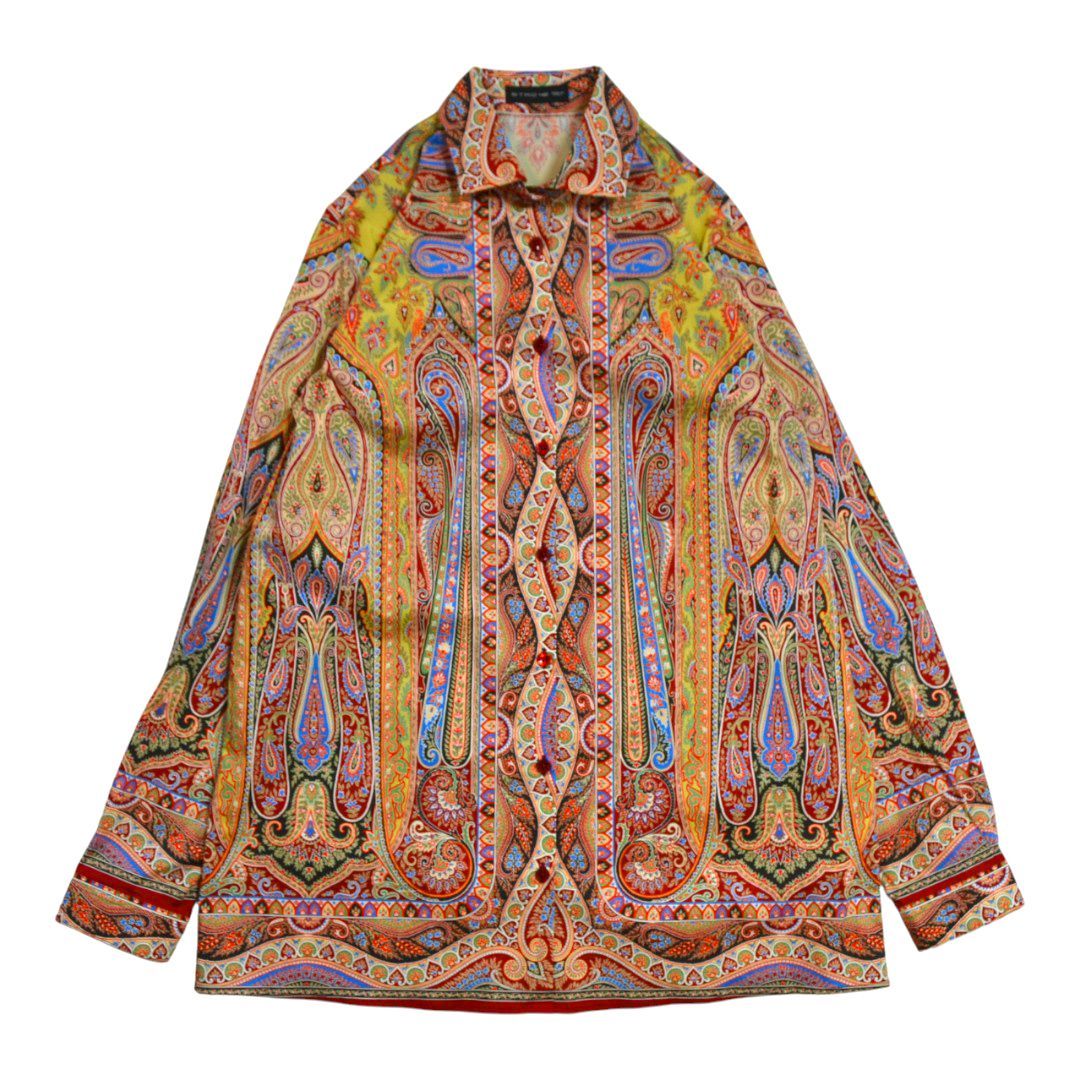極美品】ETROエトロ イタリア製 ペイズリー柄総柄ストレッチコットン