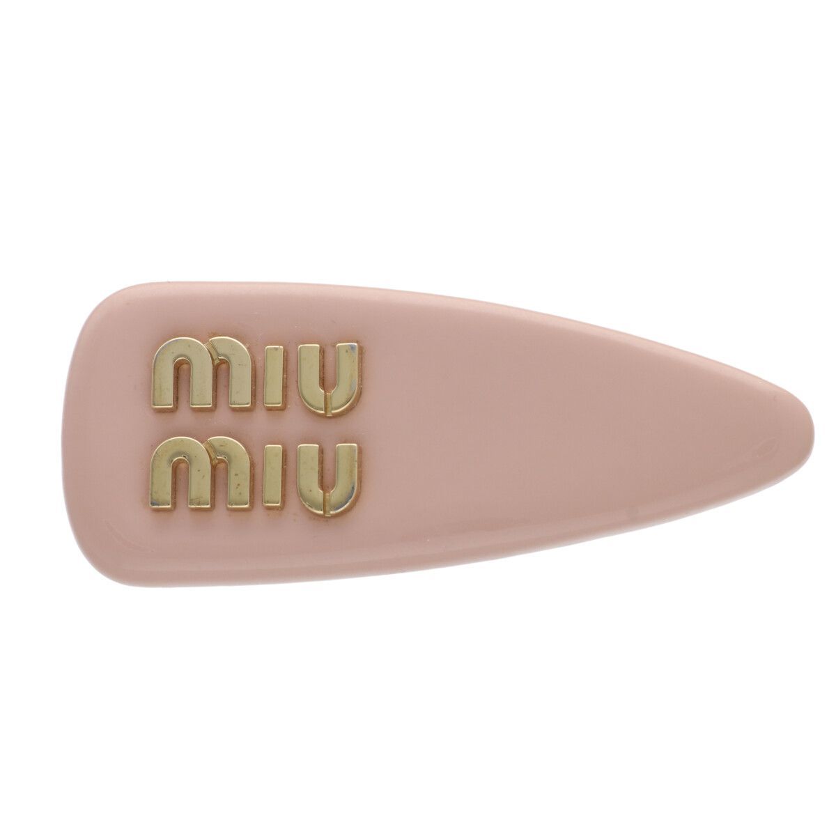 【中古】 MIU MIU ミュウミュウ 5FI092 ロゴ バレッタ ヘアクリップ ピンク レディース 26002418 KJ