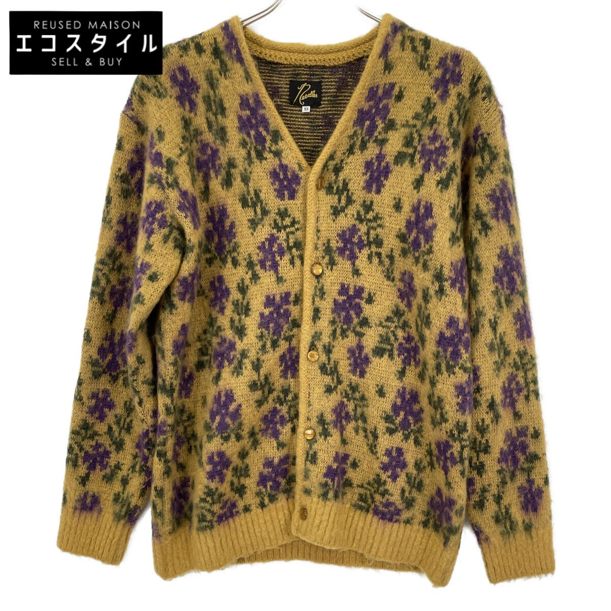 Needles 花柄 総柄 モヘアカーディガン M イエロー needles ニードルズ NS282 ｲｴﾛｰ ﾓﾍｱｶｰﾃﾞｨｶﾞﾝ ﾌﾗﾜｰ XS - メルカリ