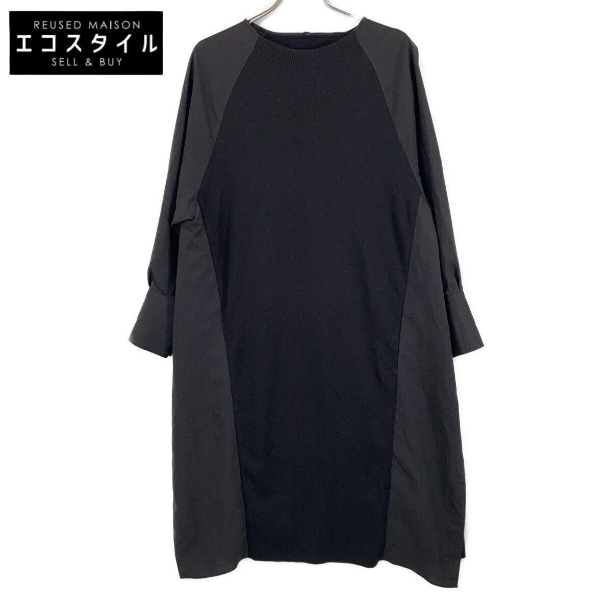 ADORE アドーア 531-9274906 ﾌﾞﾗｯｸ ｸﾘｱｳﾞｨｽｺｰｽ異素材切り替えﾆｯﾄ 38