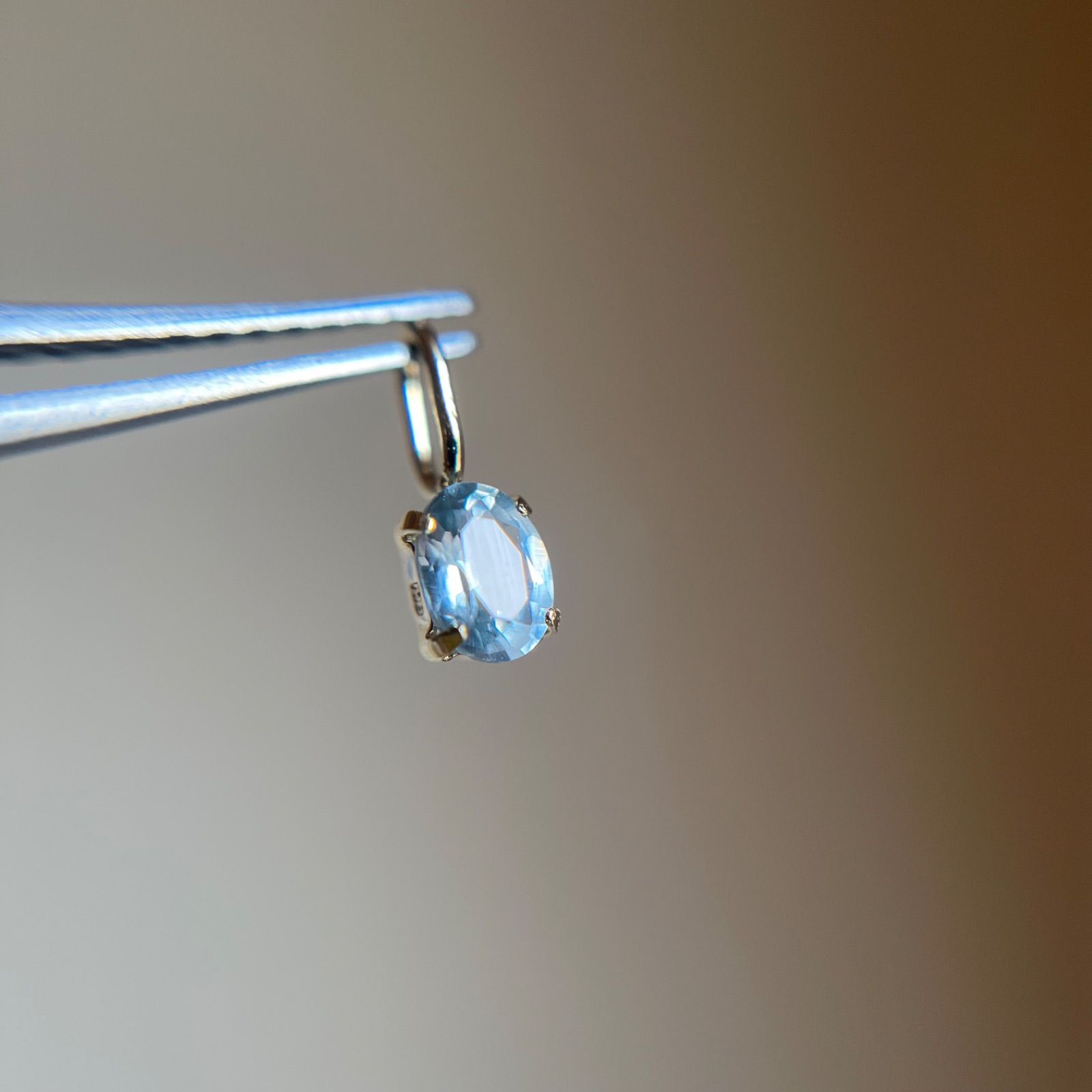 K18 天然石 スピネル ペンダントトップ oval 希少石 レアストーン18金