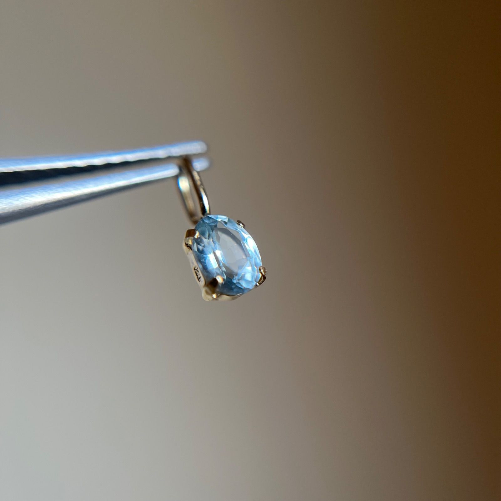 K18 天然石 スピネル ペンダントトップ oval 希少石 レアストーン18金