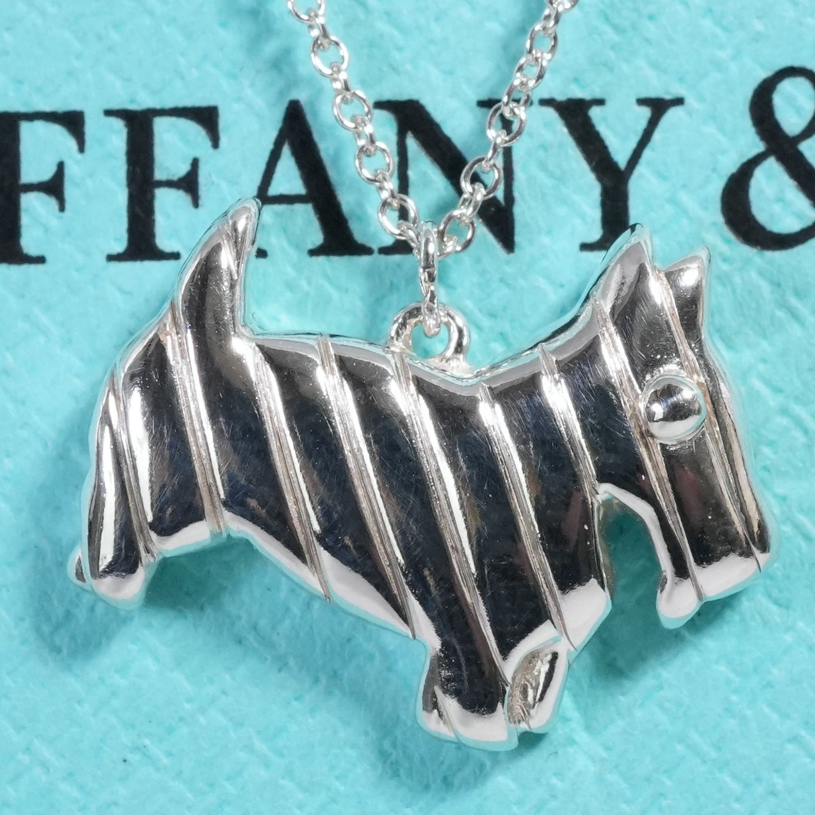 希少 ティファニー テリア ドッグ ペンダント ネックレス/25-2667