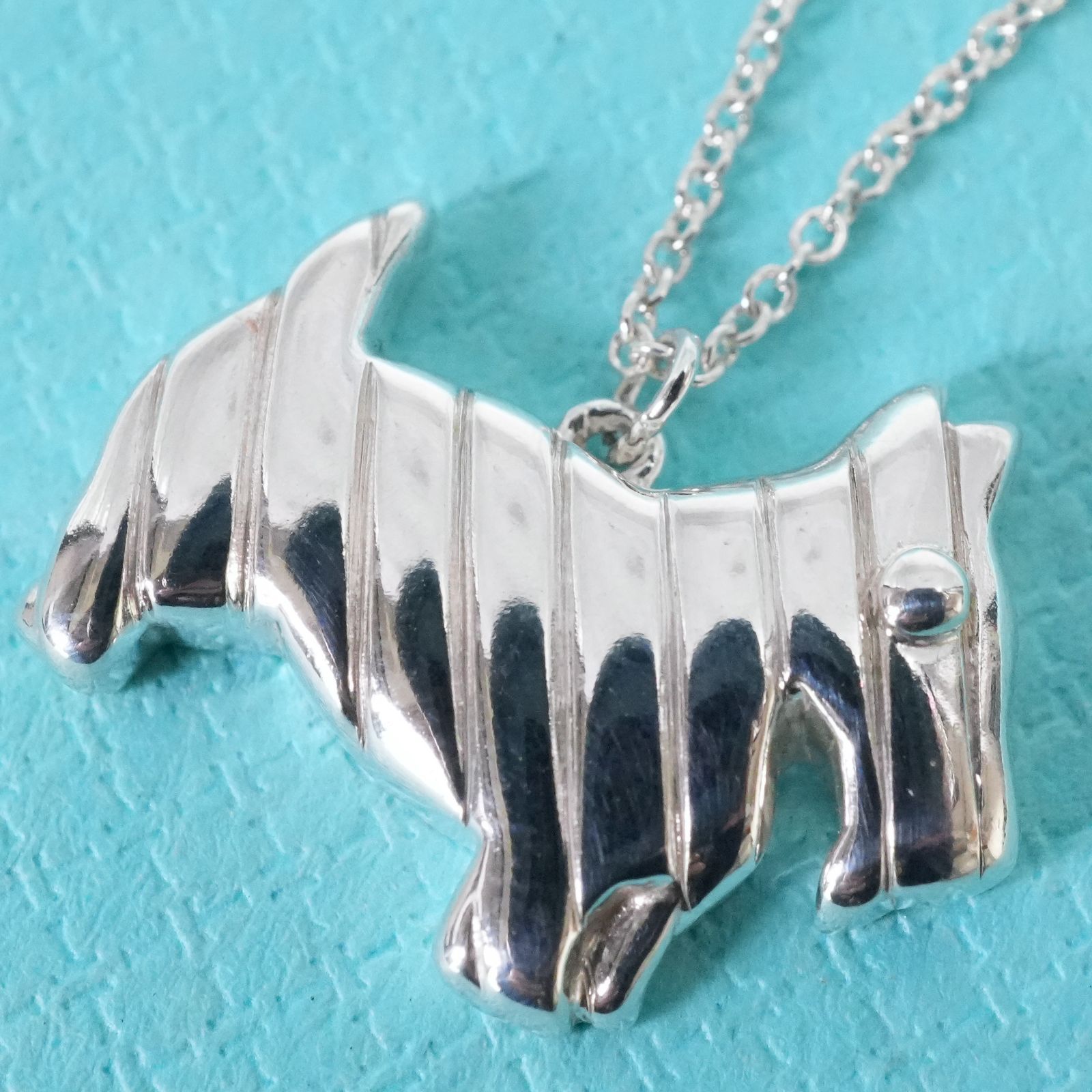 希少 ティファニー テリア ドッグ ペンダント ネックレス/25-2667