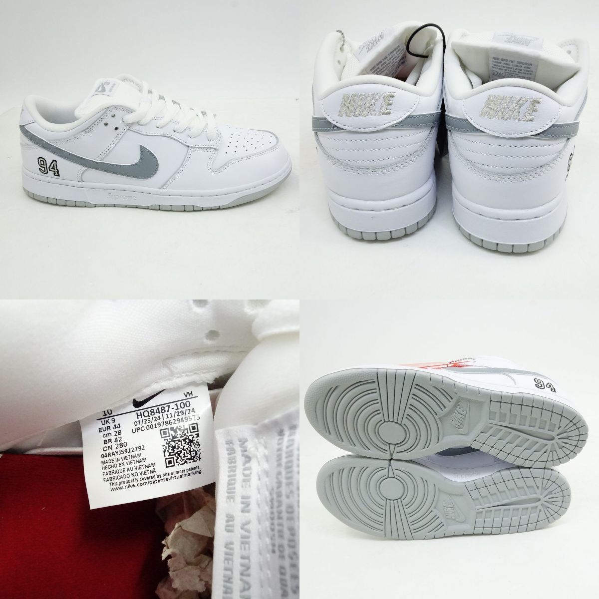 未使用】NIKE × Supreme ナイキ シュプリーム SB DUNK LOW PRO OG QS 