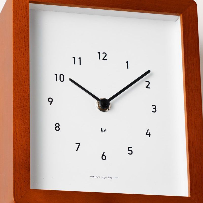 掛け時計 木製 シャンブル 振り子時計 Blanc CLOCK CAFE BROWN