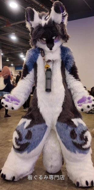 オオカミ 着ぐるみ ケモノ体 スーツ セット 全頭ヘッド ファースーツ