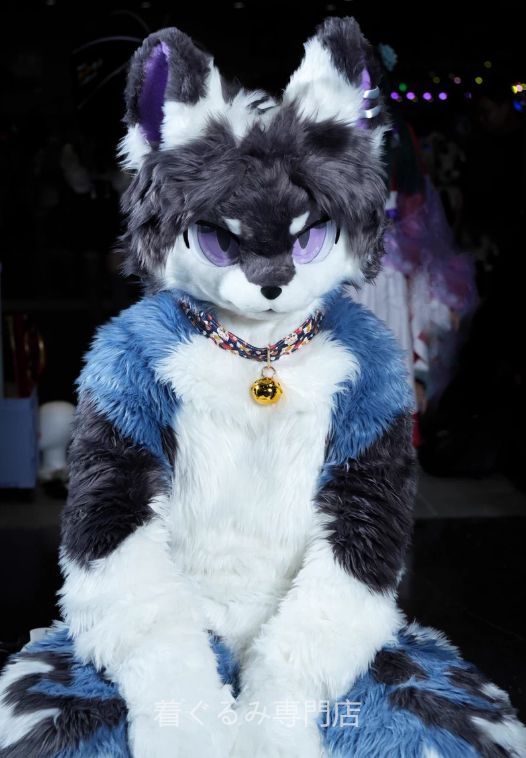 オオカミ 着ぐるみ ケモノ体 スーツ セット 全頭ヘッド ファースーツ