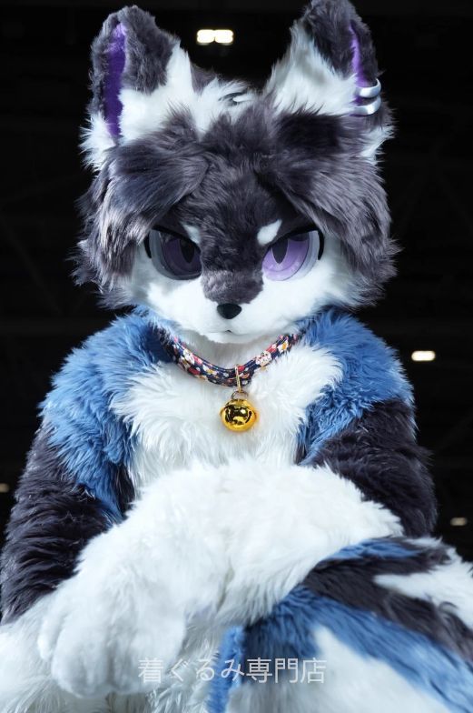 オオカミ 着ぐるみ ケモノ体 スーツ セット 全頭ヘッド ファースーツ