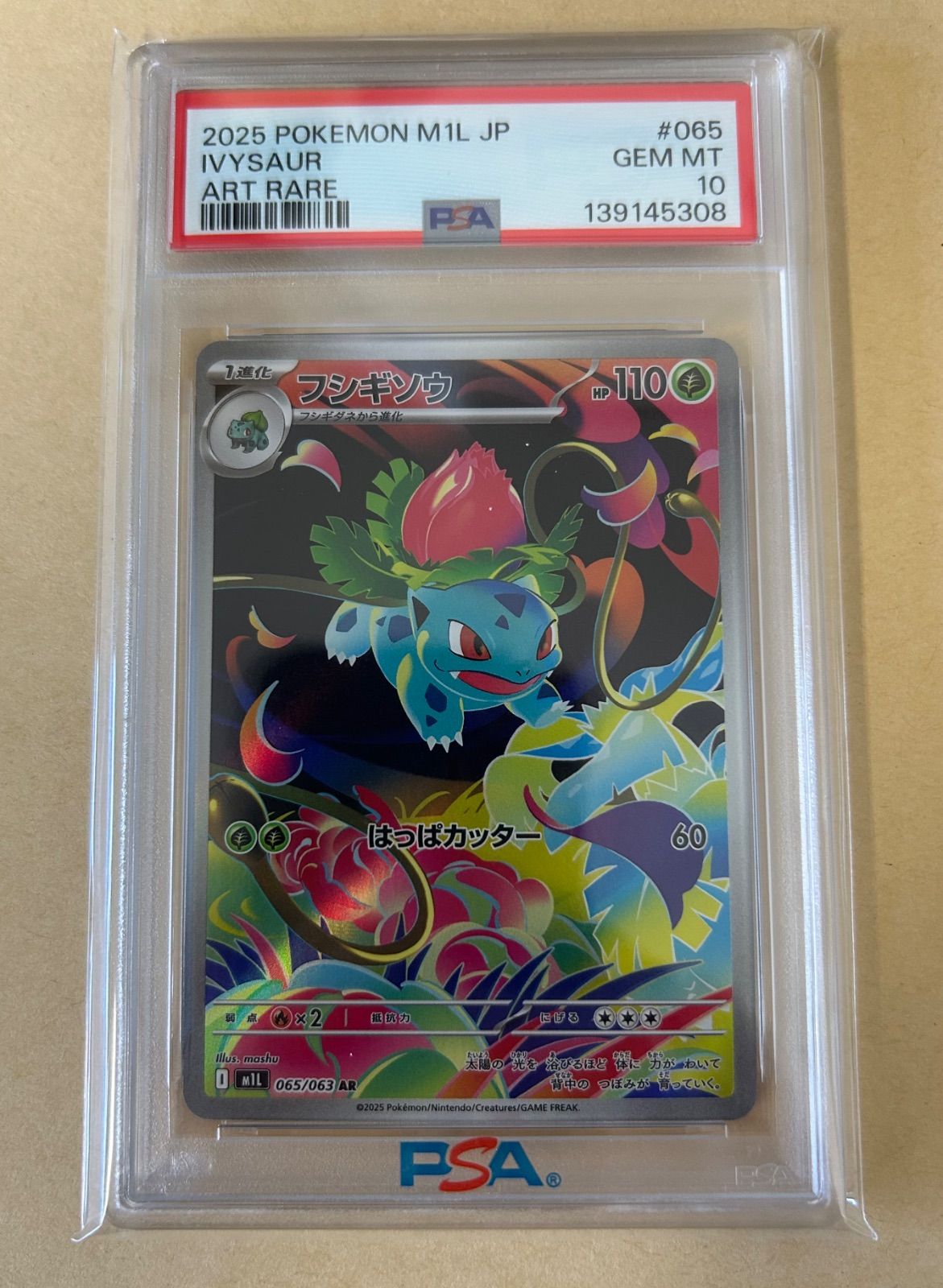 3連番/ PSA10 メガフシギバナex SAR M1L 087/ フシギソウ AR 065