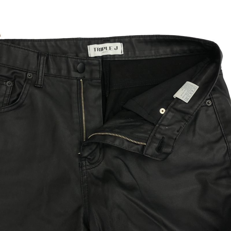 中古】TRIPLE J コーティングデニム M ブラック トリプルジェイ[10