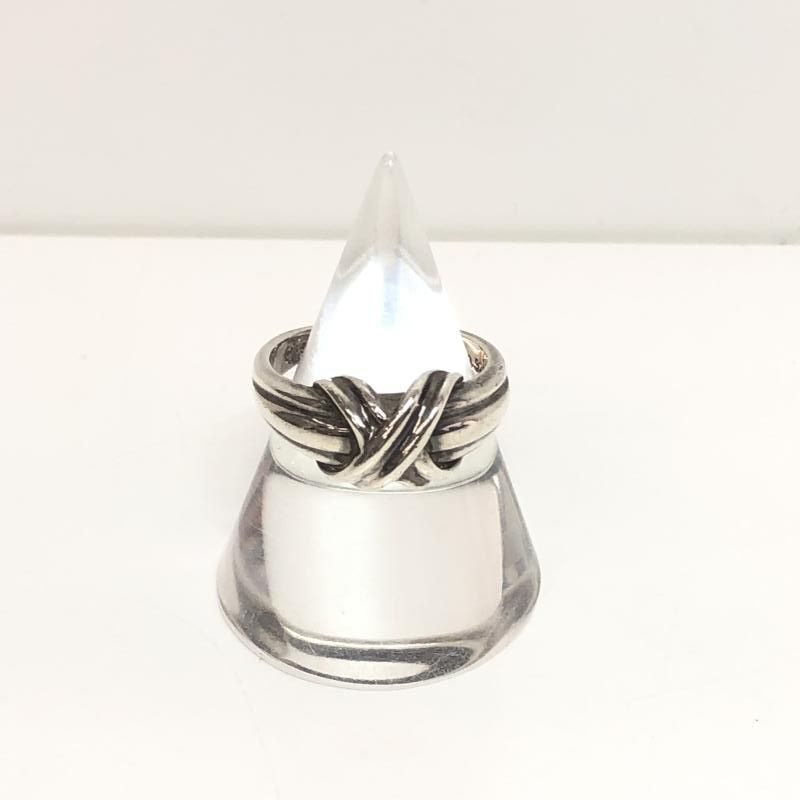 中古】Tiffany＆Co. シグネチャークロスリング 10号 シルバー