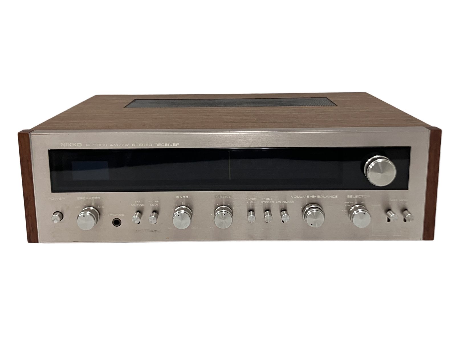 ステレオレシーバー R-5000 【極美品・名機・希少カタログ付】NIKKO NIKKO ステレオレシーバー RECEIVER STEREO AM/FM ニッコー R-5000 ラジオ・コンポ