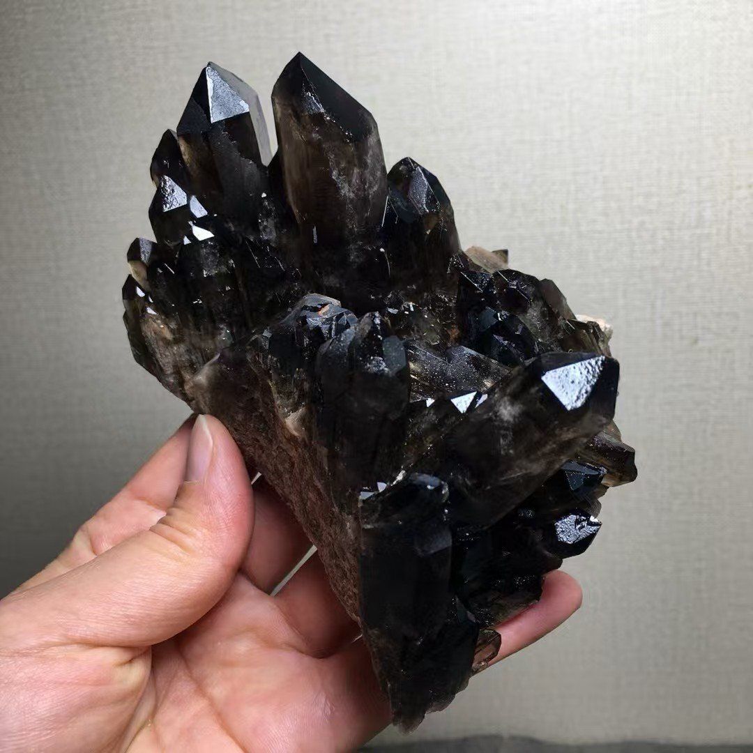 黒水晶 クラスター置物B0123