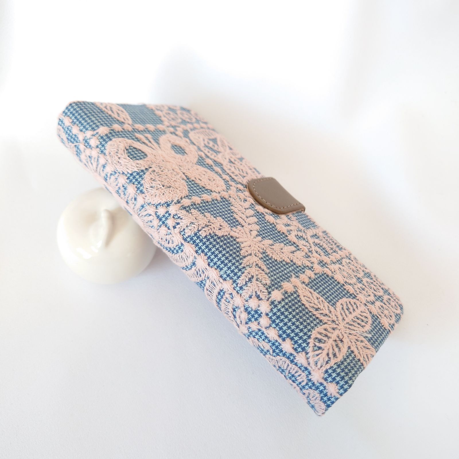 ✿1/27完成 harumade様確認用 手帳型スマホケース forest tile ブルー